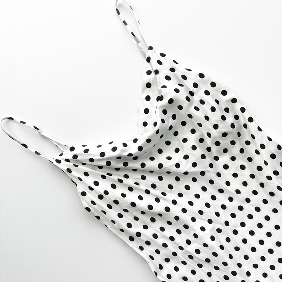 Zara Satin Polkadot Midi Slip Dress - Picture 2 of 13